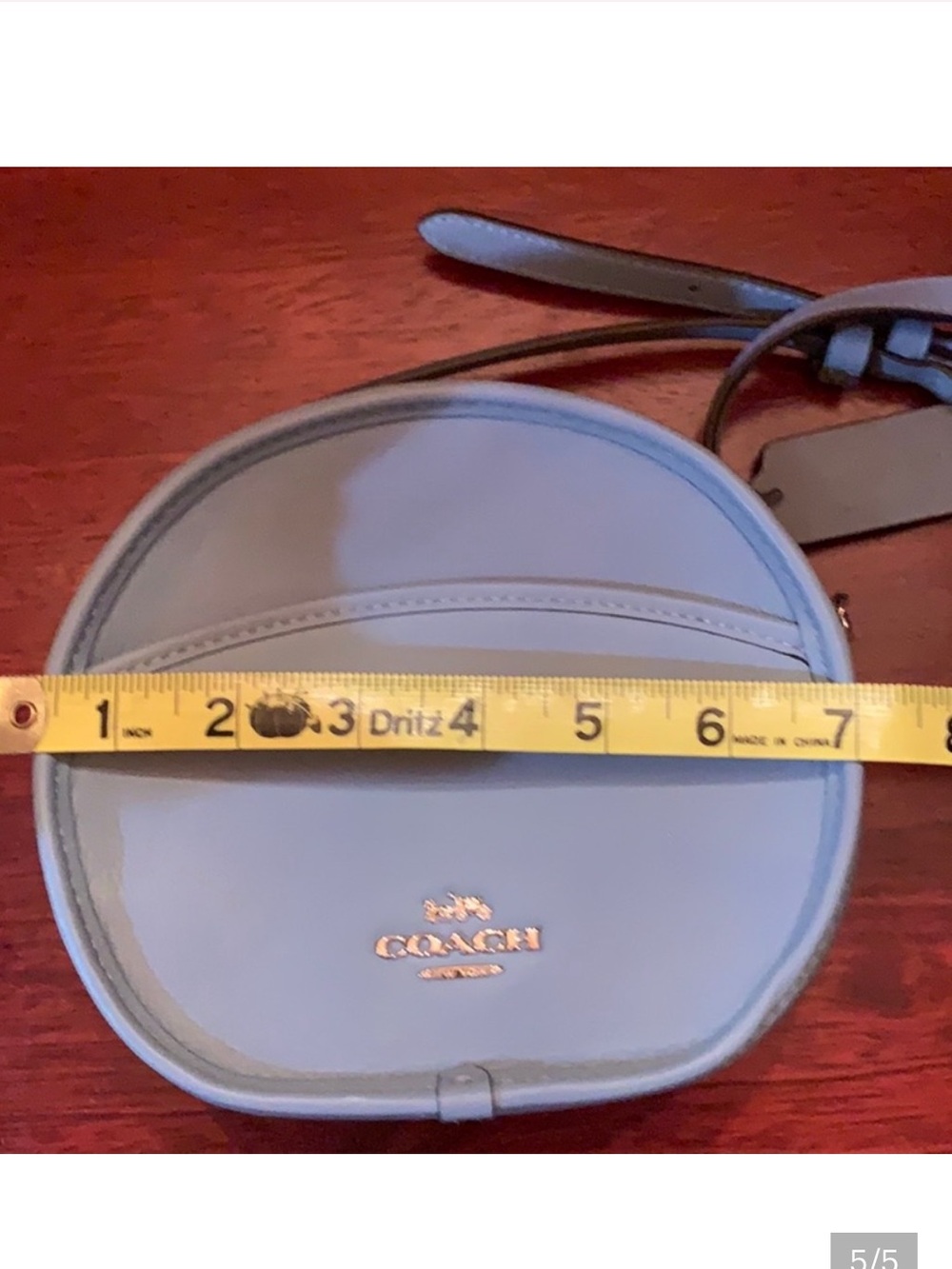 Coach Round Canteen Periwinkle Leather Archive Re-Edition Crossbody Bag Purse - Picture 8 of 9